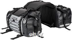 2 Pack Waterproof Motorcycle Pannier Bag 62L (2x31L) Black Large Side Rack