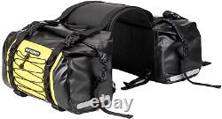 2 Pack Waterproof Motorcycle Pannier Bag 62L (2x31L) Yellow Large Side Rack