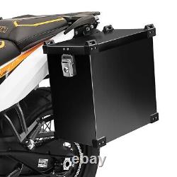 Motorcycle panniers aluminium 2x35 l Bagtecs Namib + kit for pannier rack black