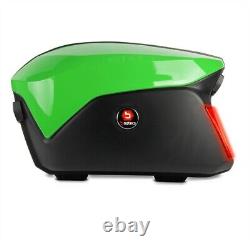 Motorcycle panniers + rack side cases Bagtecs PX74 LED Universal green