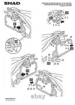 SHAD 4P Pannier Rack Motorcycle Side Case Kit for Husqvarna Norden 901 (22-23)